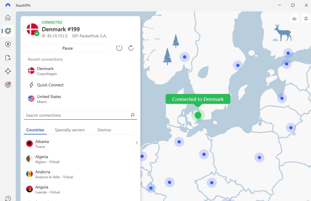 Dansk IP med NordVPN
