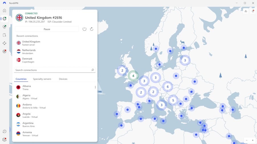 Love Island UK VPN server